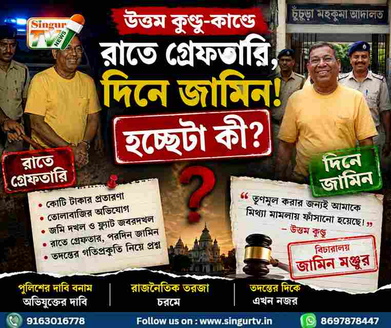 রাতে গ্রেফতারি, দিনে জামিন! উত্তম কুণ্ডু-কাণ্ডে ‘হচ্ছেটা কী?’ | তারকেশ্বর